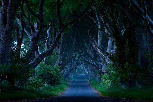 Mistična tamna ulica u Irskoj