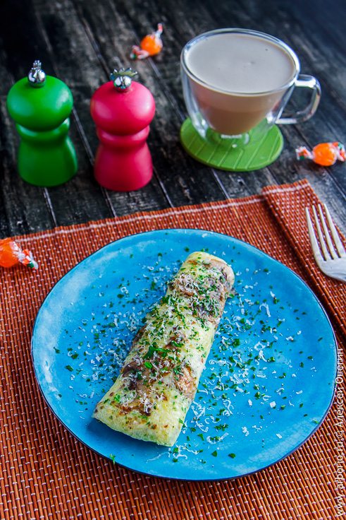 Omeleta se žampiony - ruská kuchyně s francouzským přízvukem