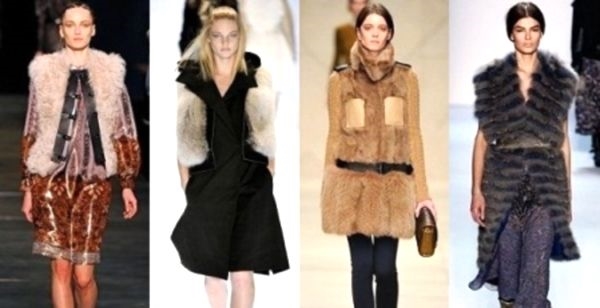 Како да носите крзно елек во зима: слика